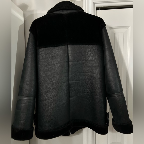 Missguided Faux Fur Black Jacket size 12 - Picture 5 of 5